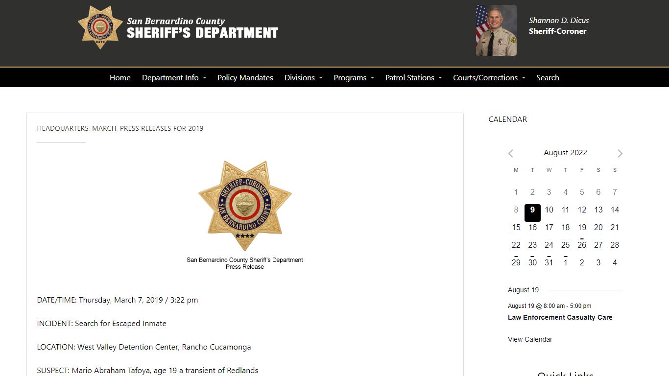 West Valley Detention- Search for ... - San Bernardino County